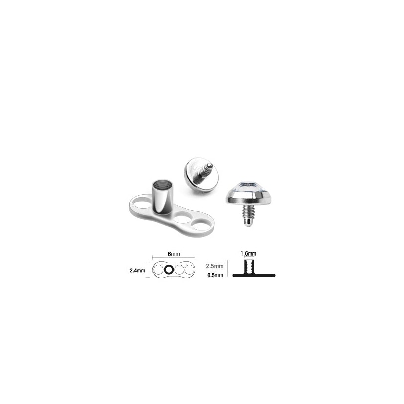 Dermal Anchor Paket mit Basis und Top