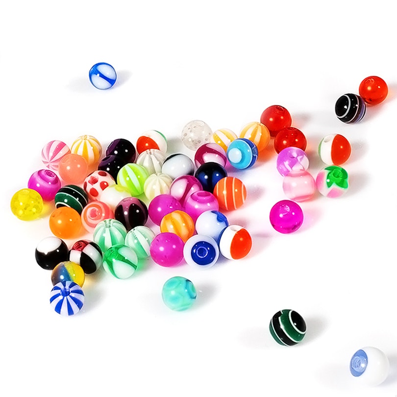 Packung mit 10 Piercing-Kugeln aus Acryl