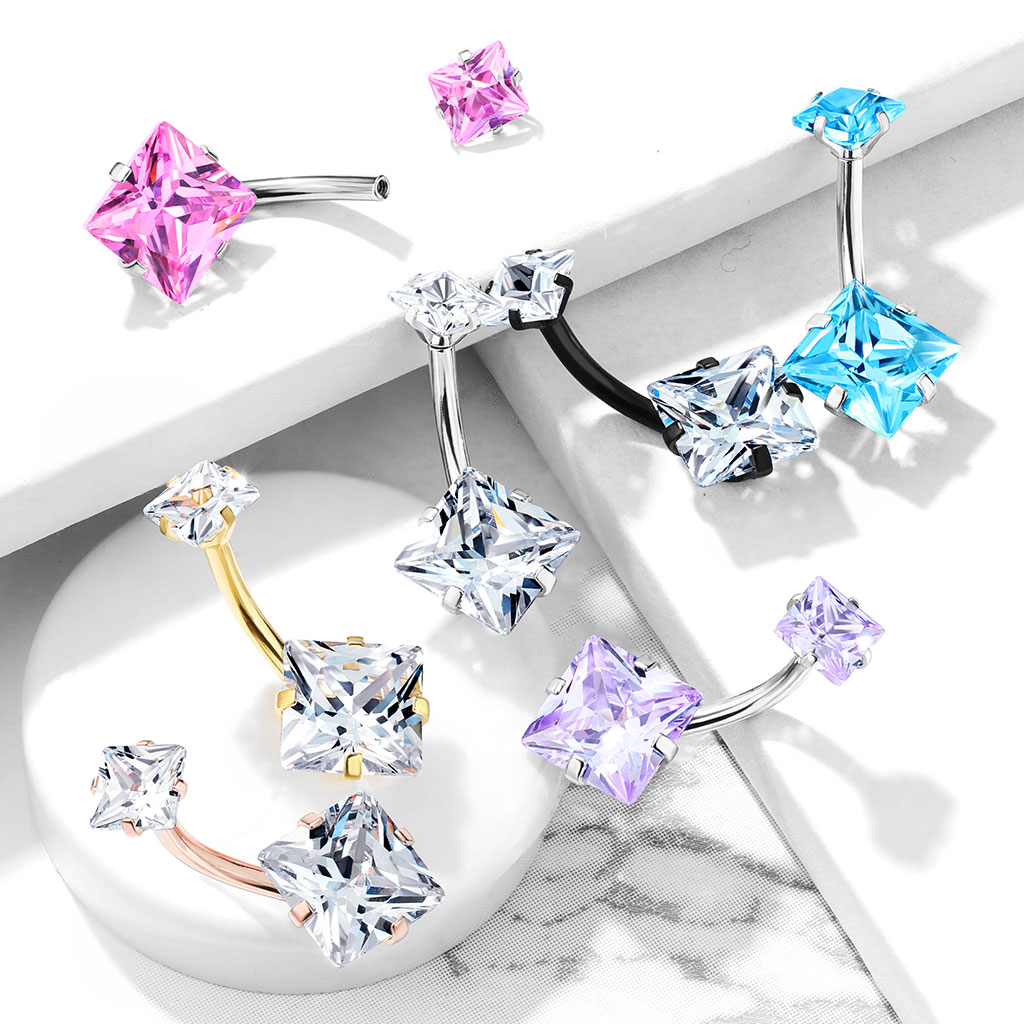 LuxusKollektion Bauchnabelpiercing Titan Bauchnabelpiercing 10/12/14/16mm Internally Nabelpiercing 14G