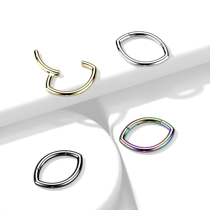 Ovaler Scharnierring aus Titan