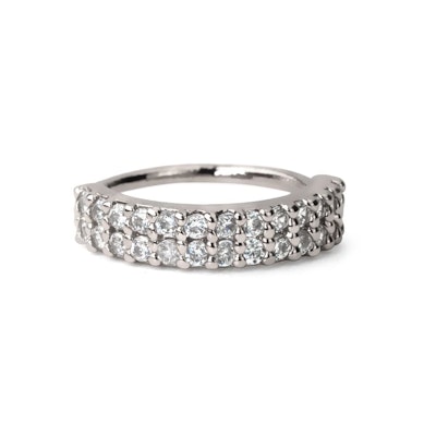 Ring mit doppelter Steinreihe