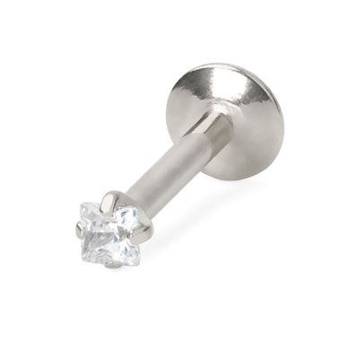 Labret mit viereckigem Stein