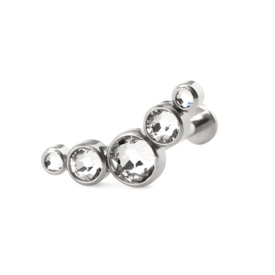 Push-In Labret aus Titan mit verschiedenen Steinen