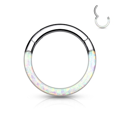 Scharnierring aus Titan mit reflektierender Opalfront