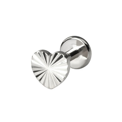 Herzförmiges Labret mit Texturmuster