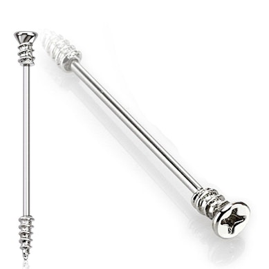 Industrial Piercing in Form einer Schraube