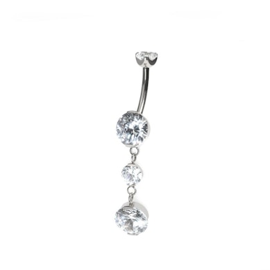 Titan-Bauchnabelschmuck mit Anhänger