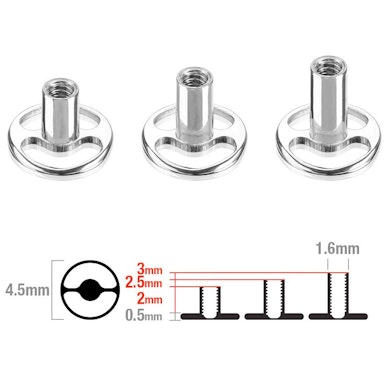 Runde Dermal Anchor Basis aus Titan
