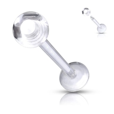 Durchsichtiger Labret Retainer mit Kugel