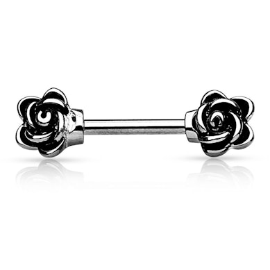 Brustwarzenpiercing mit Rosen