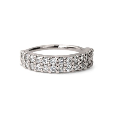 Ring mit doppelter Steinreihe
