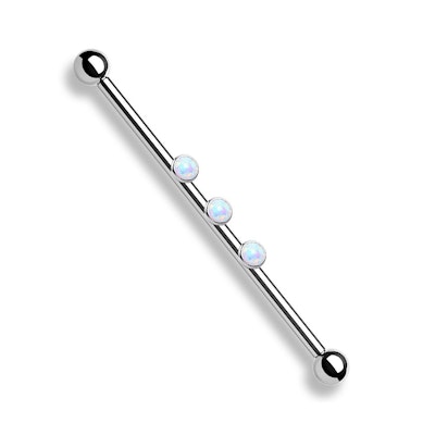 Industrialstab mit 3 Opalsteinen und Innengewinde