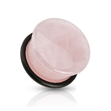 Plug aus Rosenquartz mit einem O-Ring