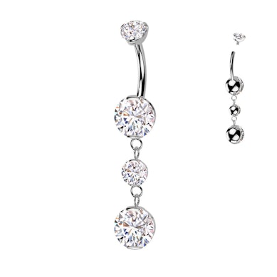 Titan-Bauchnabelschmuck mit Anhänger