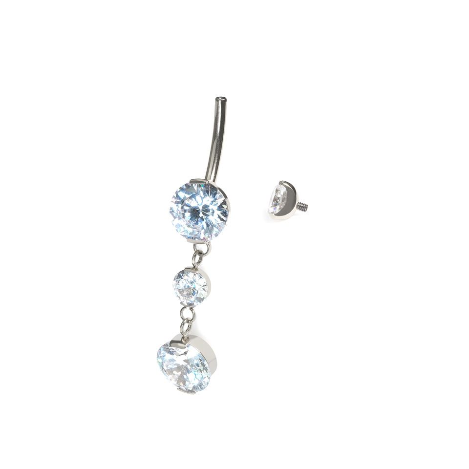Titan-Bauchnabelschmuck mit Anhänger