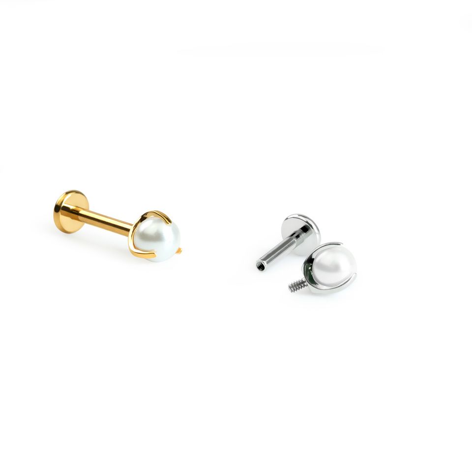Titan-Labret mit Perle