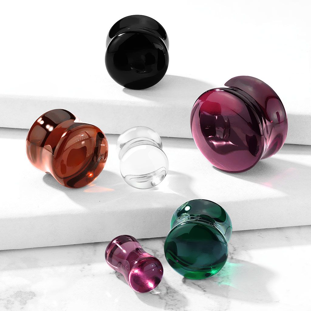 Plug aus Glas in mehreren Farben