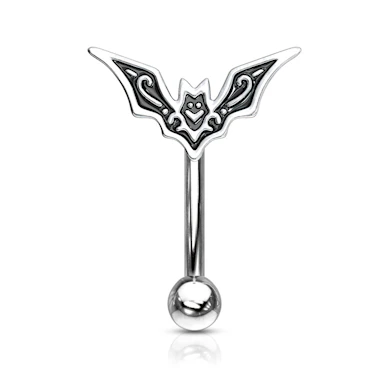 Gebogener Stab mit Fledermaus