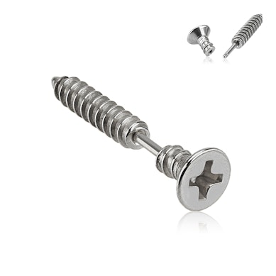 Ohrenpiercing in Schraubenform