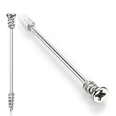 Industrial Piercing in Form einer Schraube