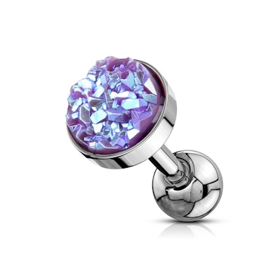 Ohrpiercing mit Druzy Stein