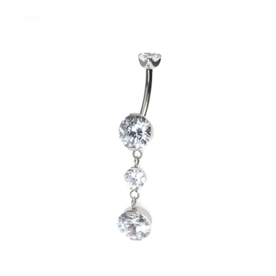 Titan-Bauchnabelschmuck mit Anhänger