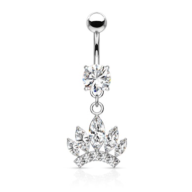 Bauchnabelpiercing mit Krone