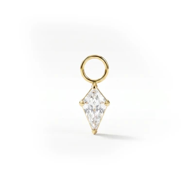 Schlichter Titan-Anhänger mit diamantförmigem Schmuckstein