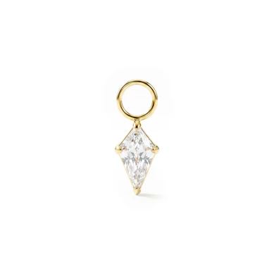 Schlichter Titan-Anhänger mit diamantförmigem Schmuckstein
