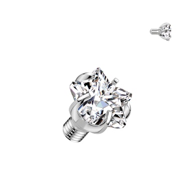 Titan-Dermal-Aufsatz mit steinbesetztem Stern