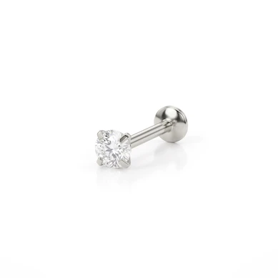 Push-in Labret mit eingefasstem Schmuckstein