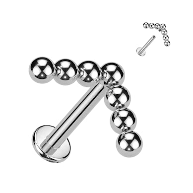 Titan-Labret mit Perlen im Chevron-Design