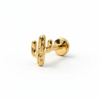 Kaktus-Labret aus Titan