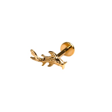 Labret aus Titan mit Koi