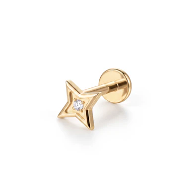Geometrisches Stern-Labret aus Titan