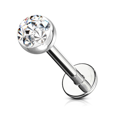 Labret mit Kristallperle