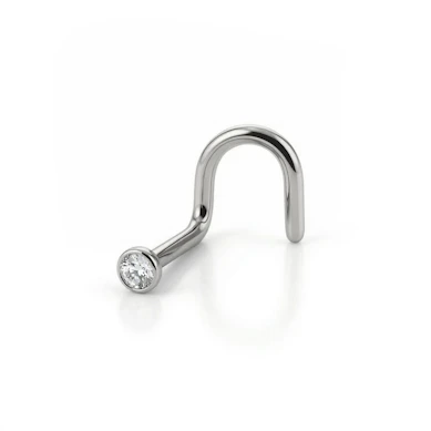 Nasenschraube aus Chirurgenstahl mit einem Stein