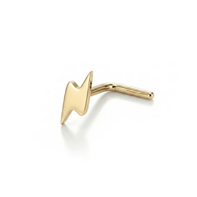 Blitz-Nasenstecker aus Titan