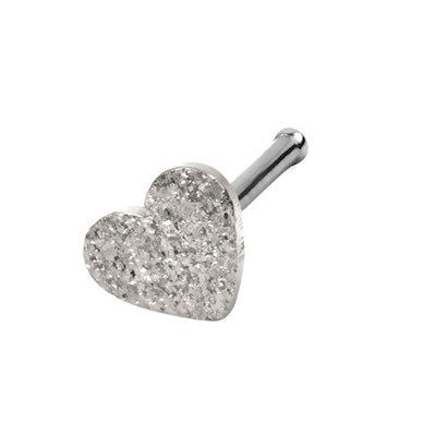 Nasenstecker mit Herz mit Diamanteffekt