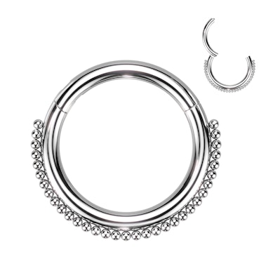 Scharnierring mit Perlenbesatz