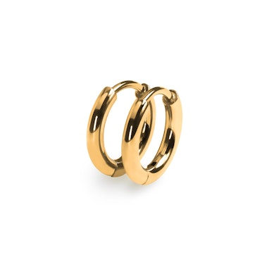 Paar Huggie-Ohrringe aus Titan