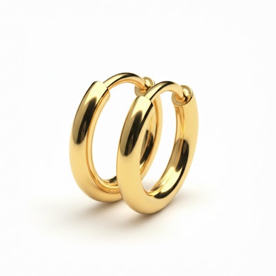 Paar Huggie-Ohrringe aus Titan