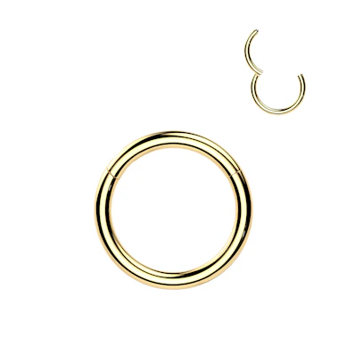 24K vergoldeter Titan-Scharnierring