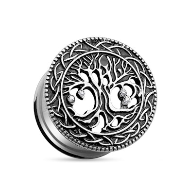 Tunnel aus Chirurgenstahl mit dem Lebensbaum