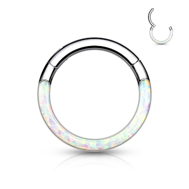 Scharnierring aus Titan mit reflektierender Opalfront