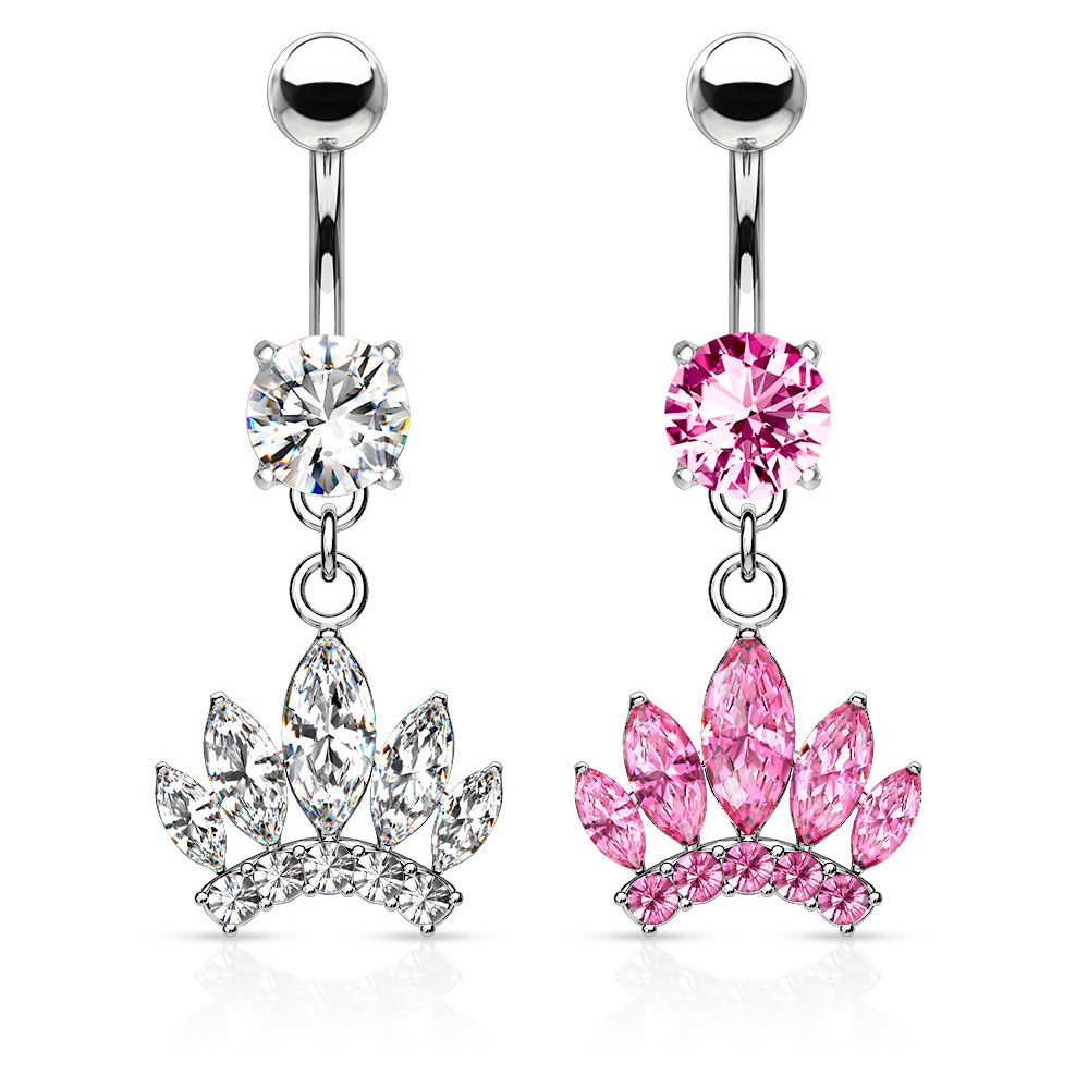 Bauchnabelpiercing mit Krone