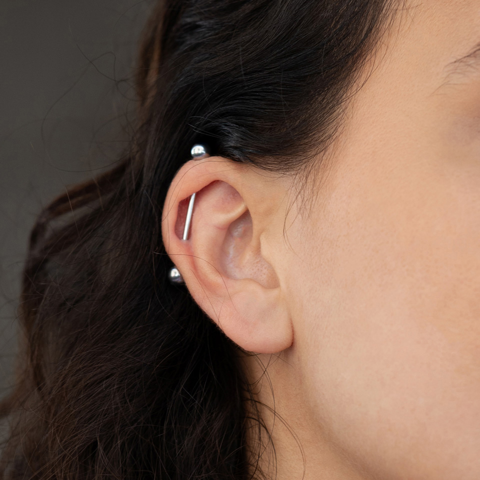 Piercingstab mit Kugeln