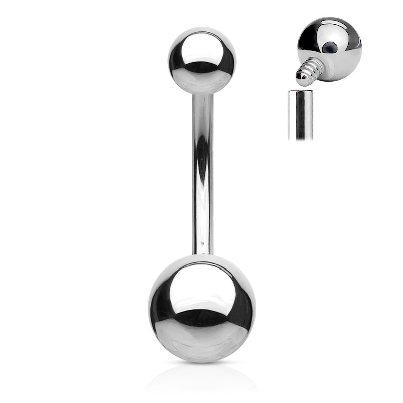 Bauchnabelpiercing aus Chirurgenstahl mit Innengewinde