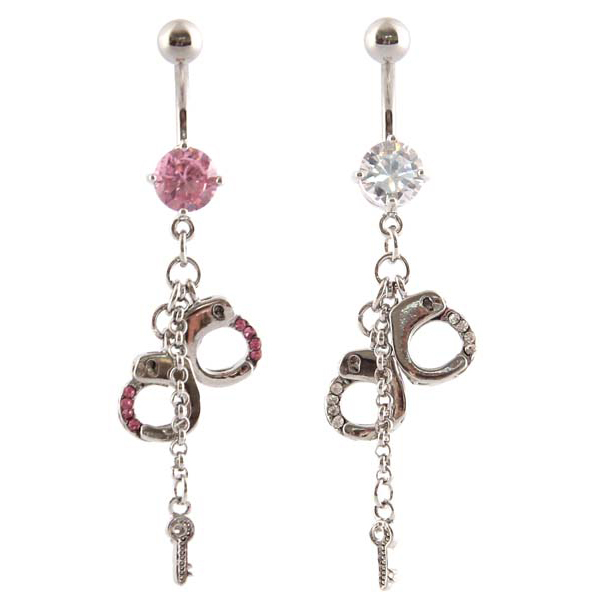 Bauchnabelpiercing mit Handschellen
