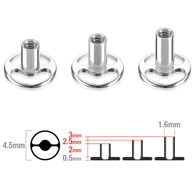 Runde Dermal Anchor Basis aus Titan